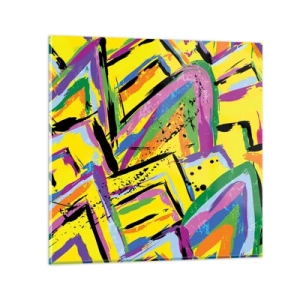 Quadro su vetro - Grida di gioia - 30x30 cm