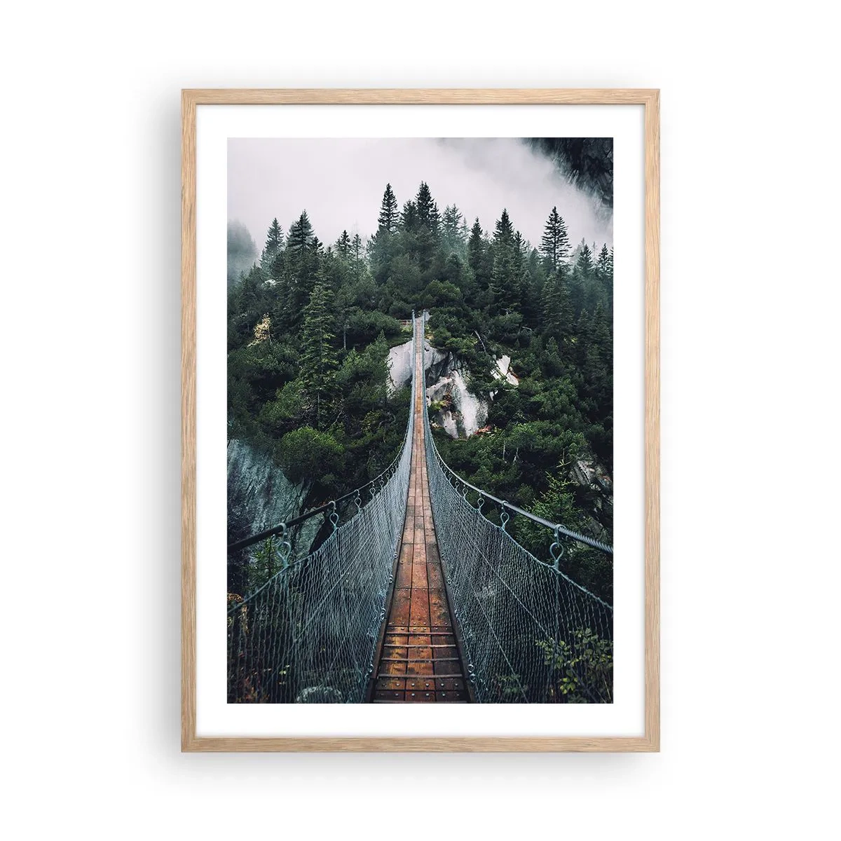 Poster in cornice rovere chiaro - Solo per le aquile - 50x70 cm