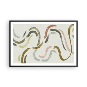 Poster in cornice nera - La danza gioiosa dell'astrazione - 91x61 cm