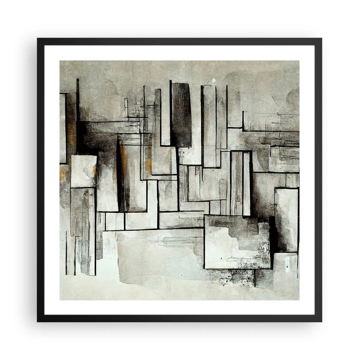 Poster in cornice nera - La forza della semplicità - 60x60 cm