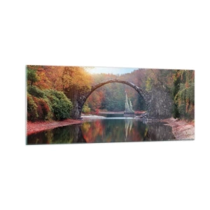 Quadro su vetro - Dall'altro lato dello specchio - 100x40 cm