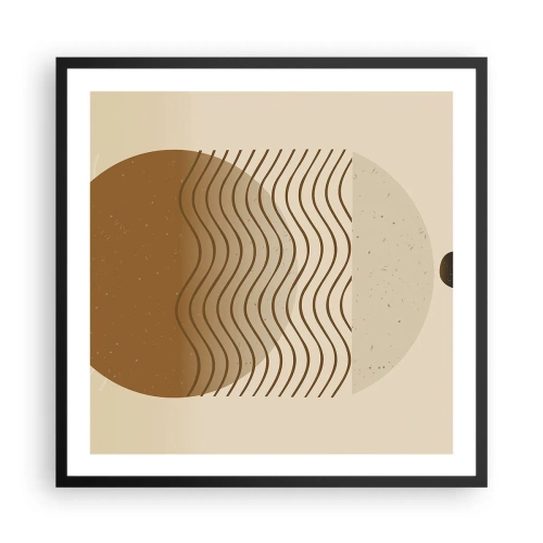 Poster in cornice nera - Sull'origine delle figure geometriche - 60x60 cm