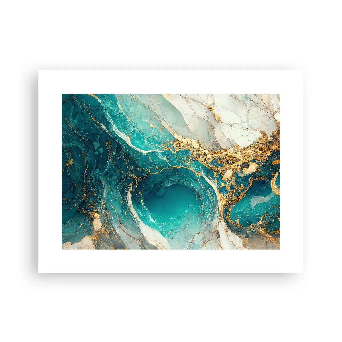 Poster - Composizione con vene d'oro - 40x30 cm