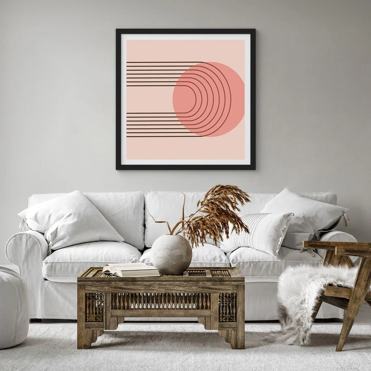 Poster in cornice nera - Attrazione irresistibile - 30x30 cm