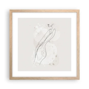 Poster in cornice rovere chiaro - Errando con lo sguardo - 40x40 cm