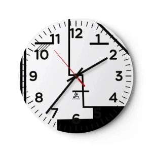 Orologio da parete - Orologio in Vetro - Semplicemente un bacio - 40x40 cm