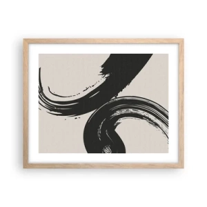 Poster in cornice rovere chiaro - Energico e circolare - 50x40 cm