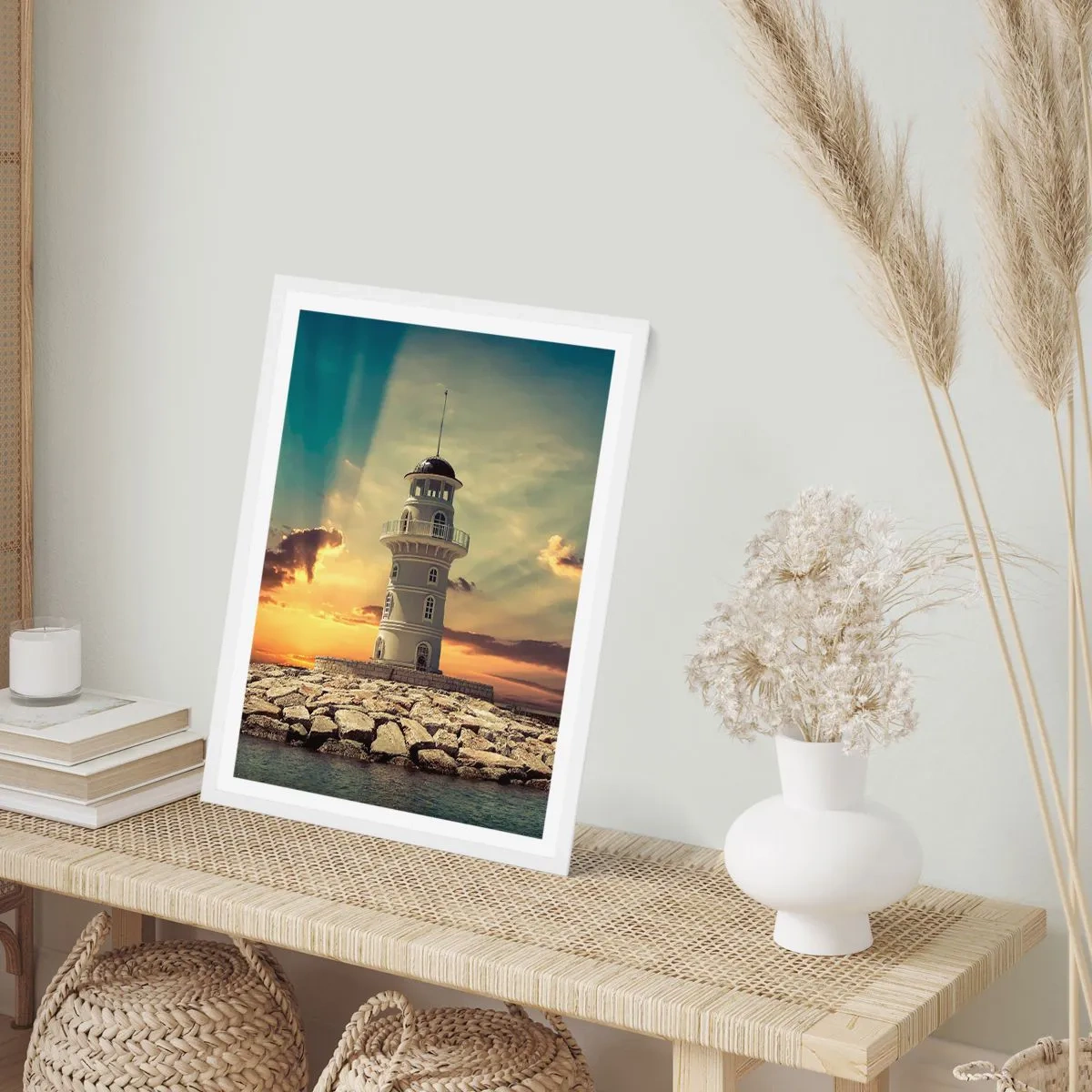 Poster in cornice bianca - Luce - Bontà - Bellezza - 30x40 cm