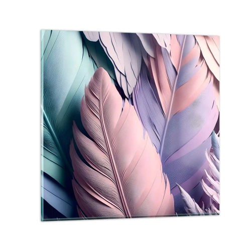 Quadro su vetro - Eleganza per uccelli - 40x40 cm