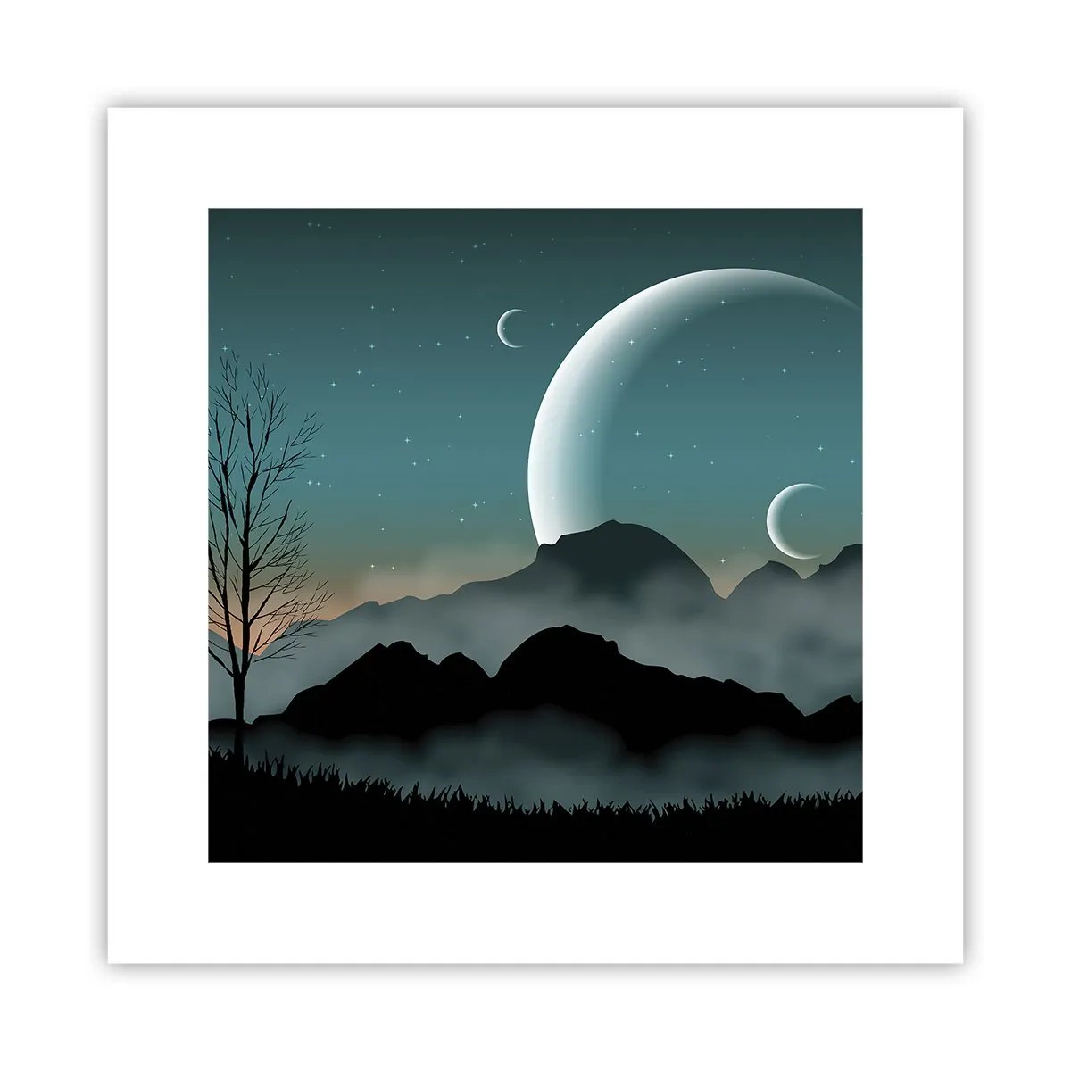 Poster - Il carnevale di una notte stellata - 30x30 cm