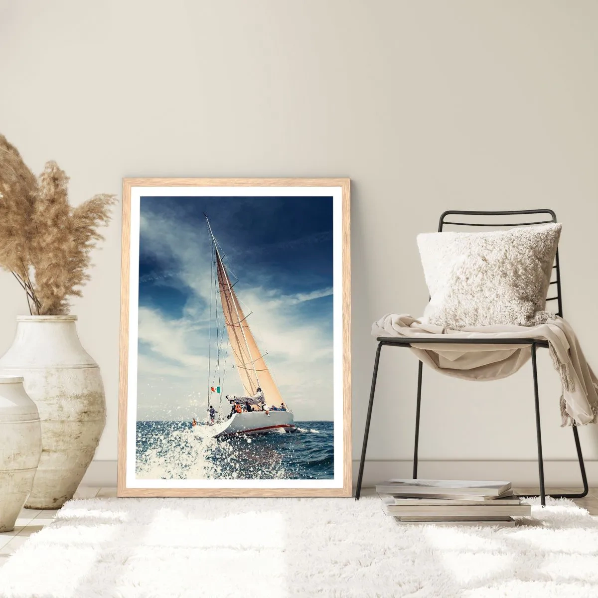 Poster in cornice rovere chiaro - Non ci raggiungeranno! - 40x50 cm