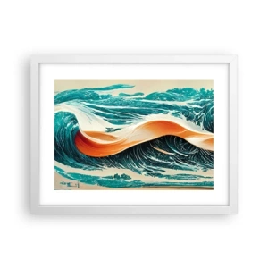 Poster in cornice bianca - Il sogno del surfista - 40x30 cm