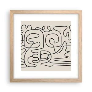 Poster in cornice rovere chiaro - Segui il percorso - 30x30 cm