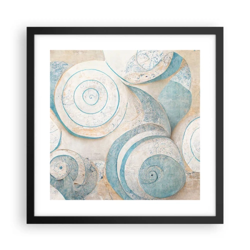 Poster in cornice nera - Cosa nasconde la chiocciola? - 40x40 cm