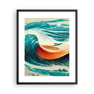 Poster in cornice nera - Il sogno del surfista - 40x50 cm
