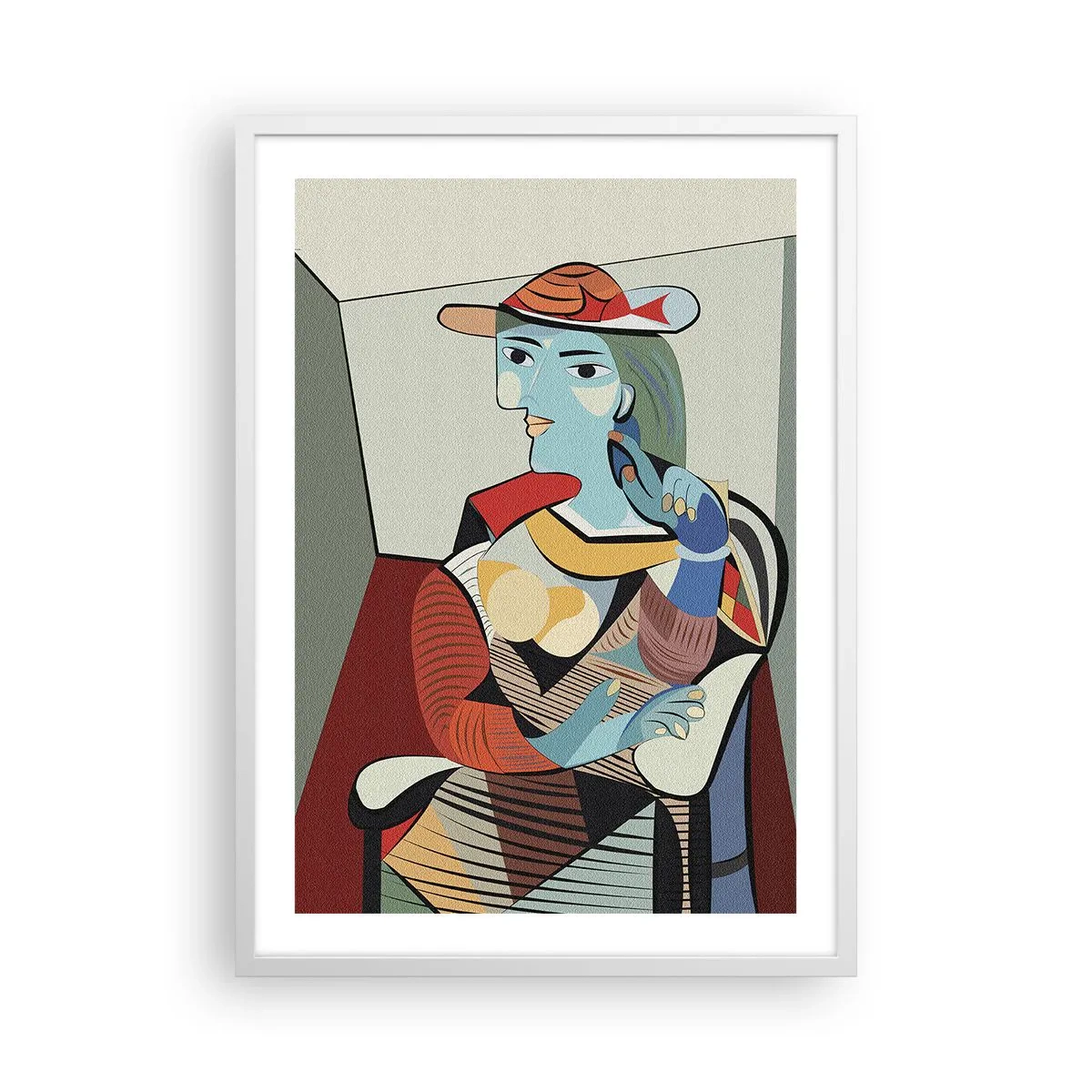 Poster in cornice bianca - Con gli occhi di Picasso - 50x70 cm