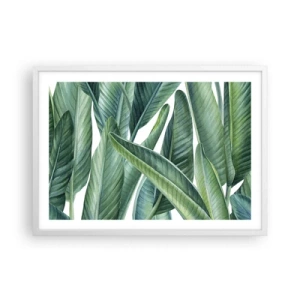 Poster in cornice bianca - Il verde in sé - 70x50 cm