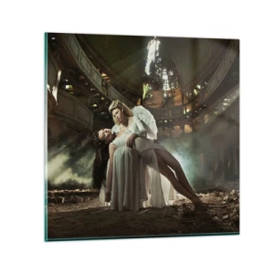 Quadro su vetro - Lo spirito dell'antico teatro - 30x30 cm