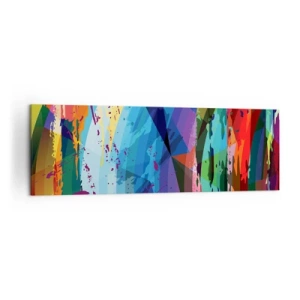 Quadro su tela - Stampe su Tela - Astrazione colorata in modelli e forme dinamiche - 160x50cm - Capogiro di colori - Decorazione murale moderna per soggiorno e camera da letto ARTTOR