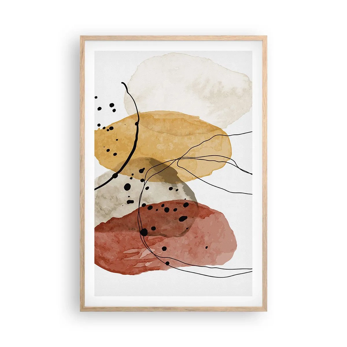 Poster in cornice rovere chiaro - Come aria leggera e trasparente - 61x91 cm