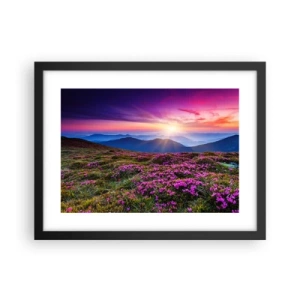 Poster in cornice nera - Il profumo dei fiori freschi del campo - 40x30 cm