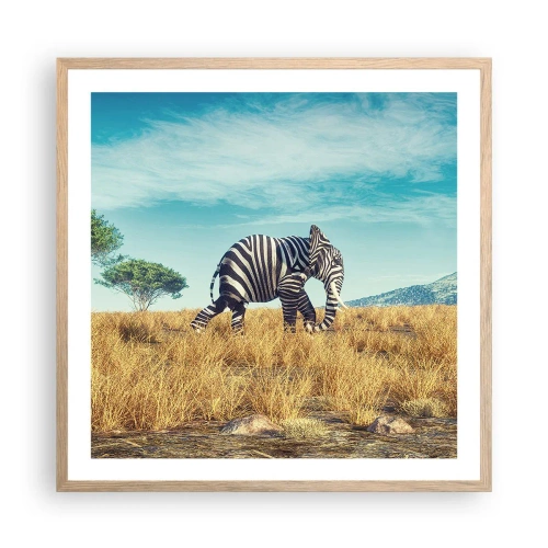 Poster in cornice rovere chiaro - Il grigio non è più di moda - 60x60 cm