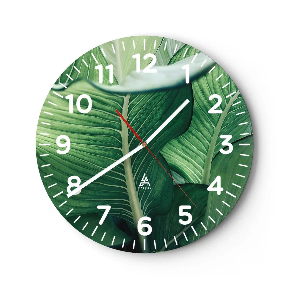 Orologio da parete - Orologio in Vetro - Una vita intensamente verde - 40x40 cm