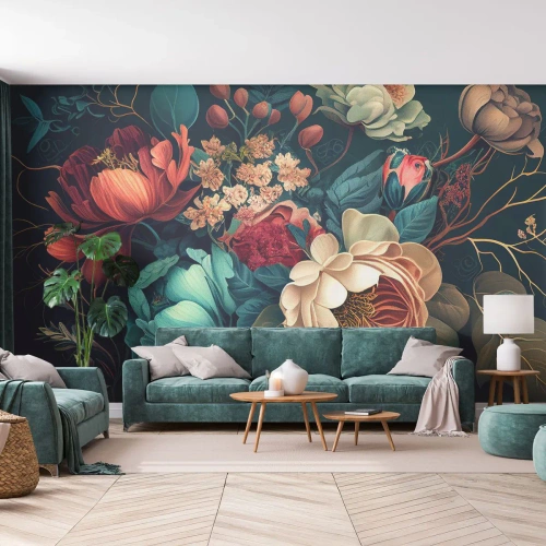 Fotomurale su misura Premium Sand - Il fascino del 19esimo secolo - Fiori, Shabby Chic, Classico