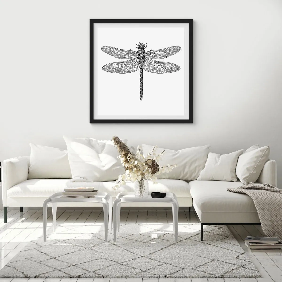 Poster in cornice nera - La precisione della natura - 40x40 cm