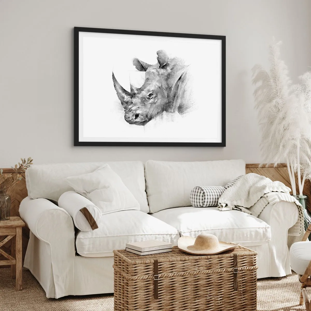 Poster in cornice nera - Ritratto africano - 91x61 cm