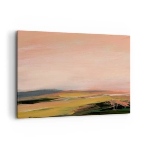 Quadro su tela - Stampe su Tela - Un paesaggio nei toni del rosa e dell'oro - 120x80cm - In tonalità di rosa - Decorazione murale moderna per soggiorno e camera da letto ARTTOR