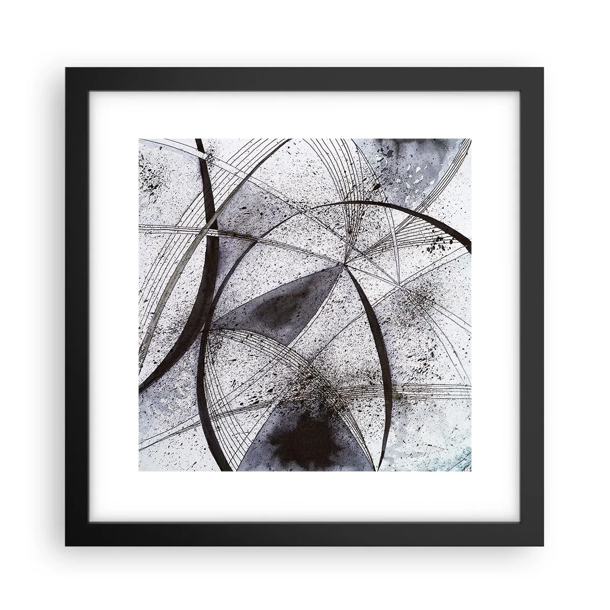 Poster in cornice nera - Fantasia futuristica - 30x30 cm
