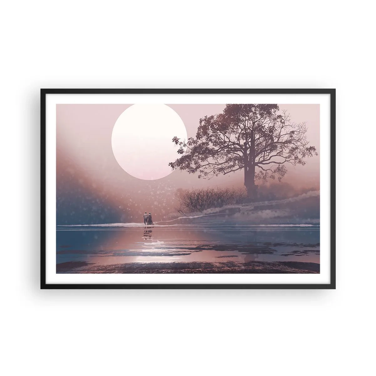 Poster in cornice nera - Meraviglie della notte - 91x61 cm