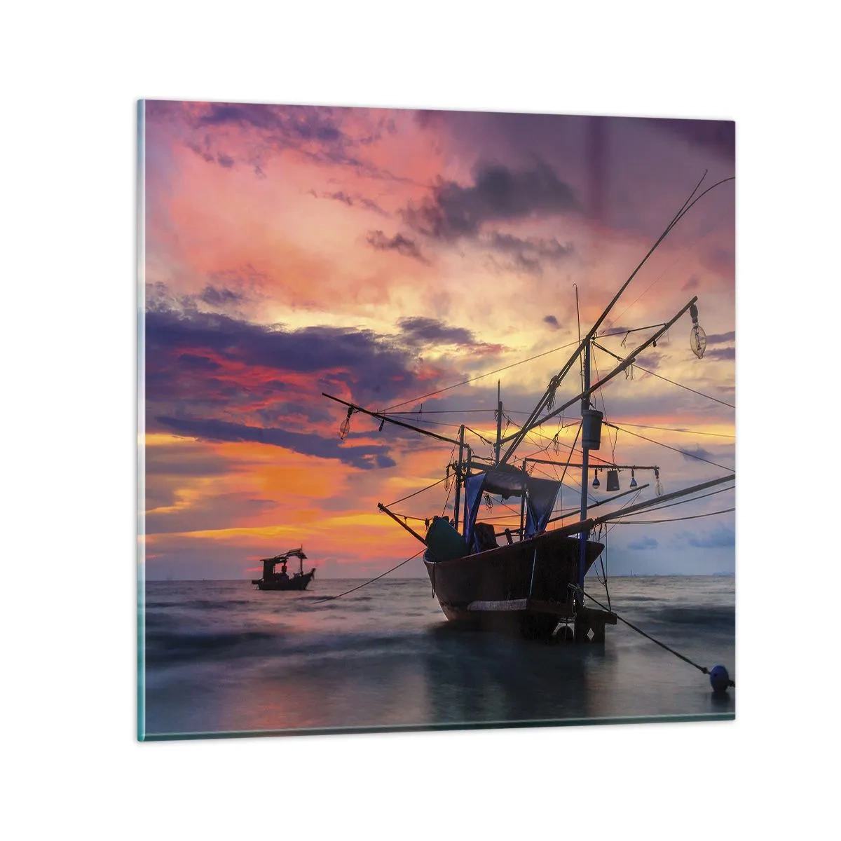 Quadro su vetro - Sera esotica - 50x50 cm