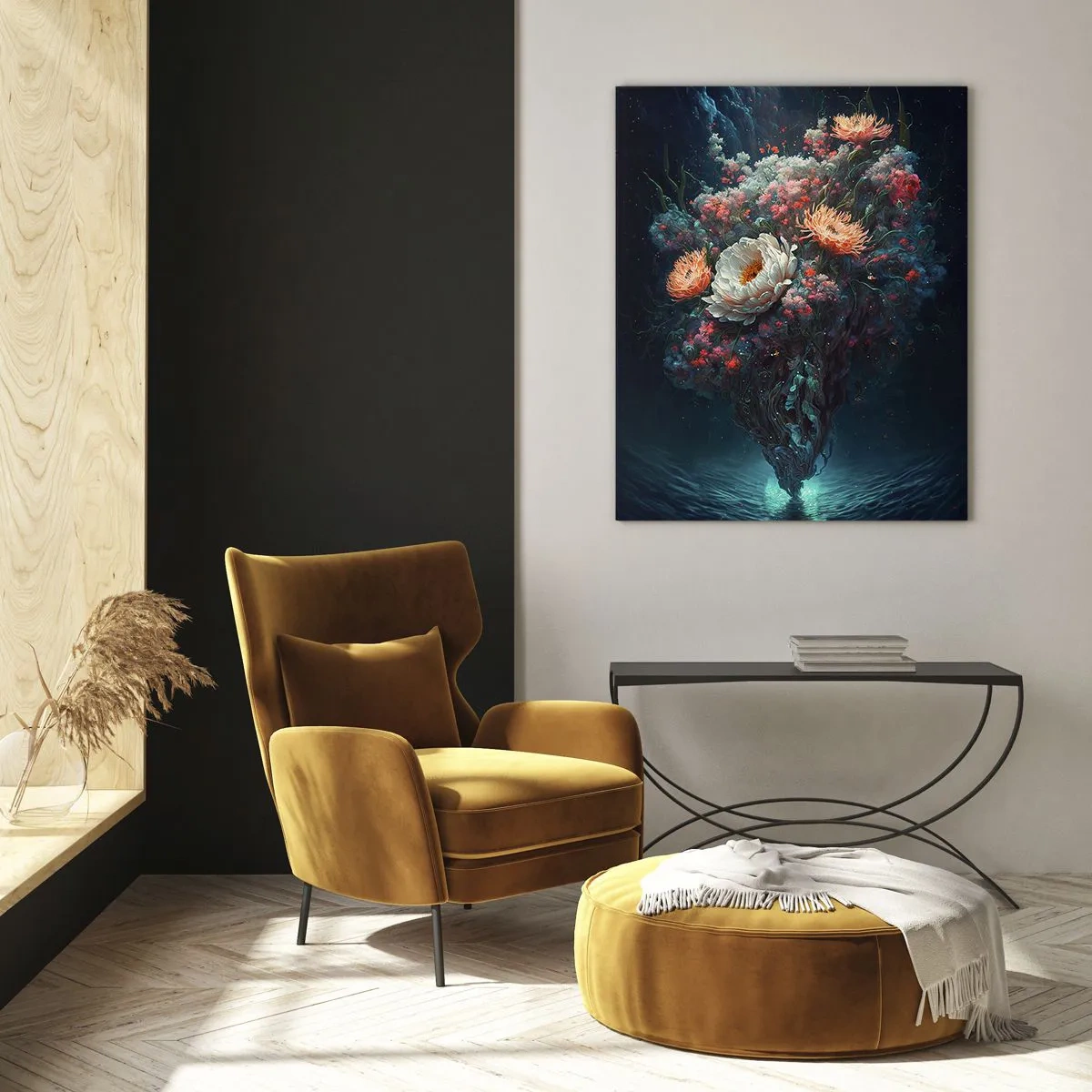 Quadro su vetro - Uno strano giardino - 80x120 cm