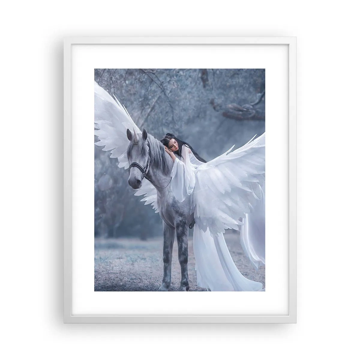 Poster in cornice bianca - Momento ispirato - 40x50 cm