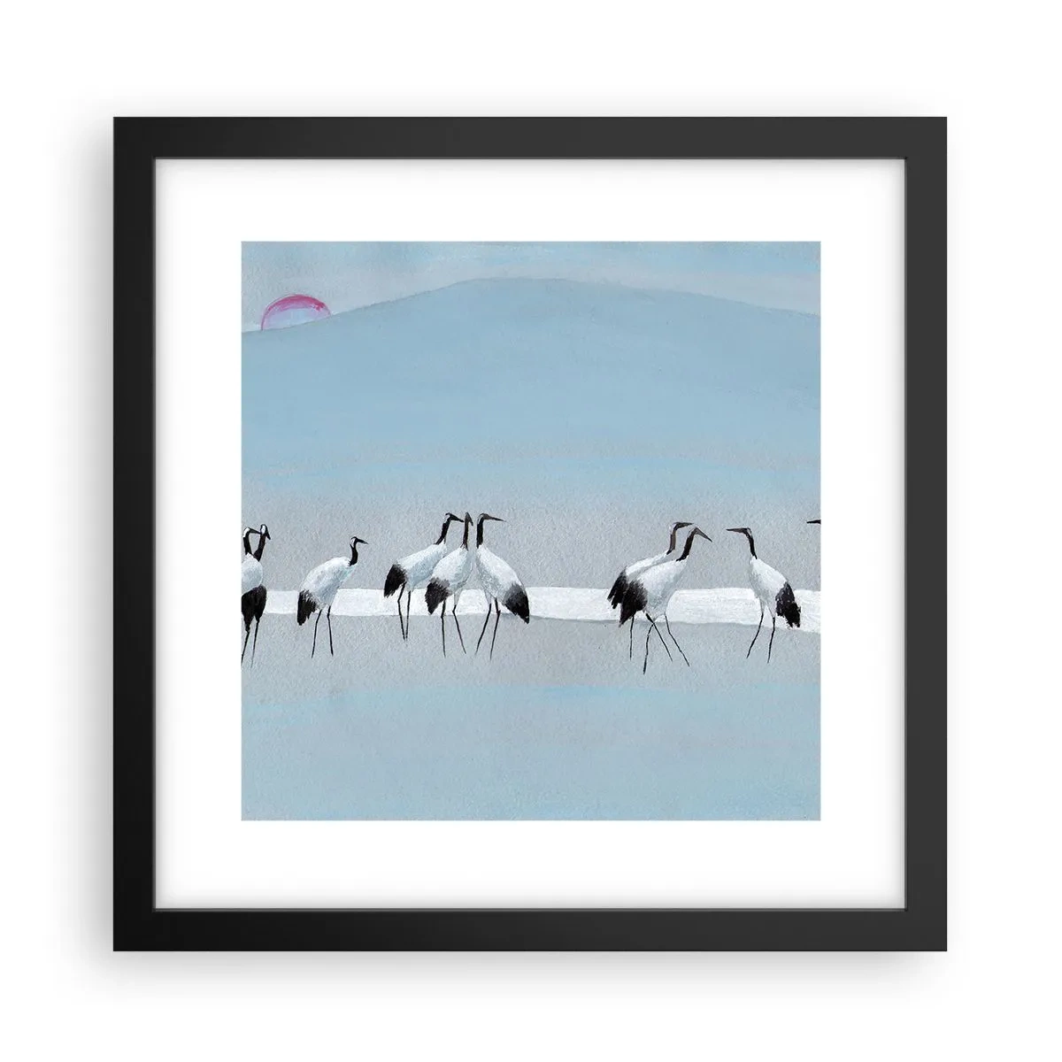 Poster in cornice nera - Dopo un giorno rovente - 30x30 cm