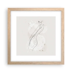 Poster in cornice rovere chiaro - Errando con lo sguardo - 30x30 cm