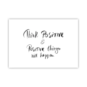 Poster - Lettering ispiratore in nero su sfondo bianco - 100x70cm - Come vivere? - Decorazione murale moderna per soggiorno e camera da letto ARTTOR