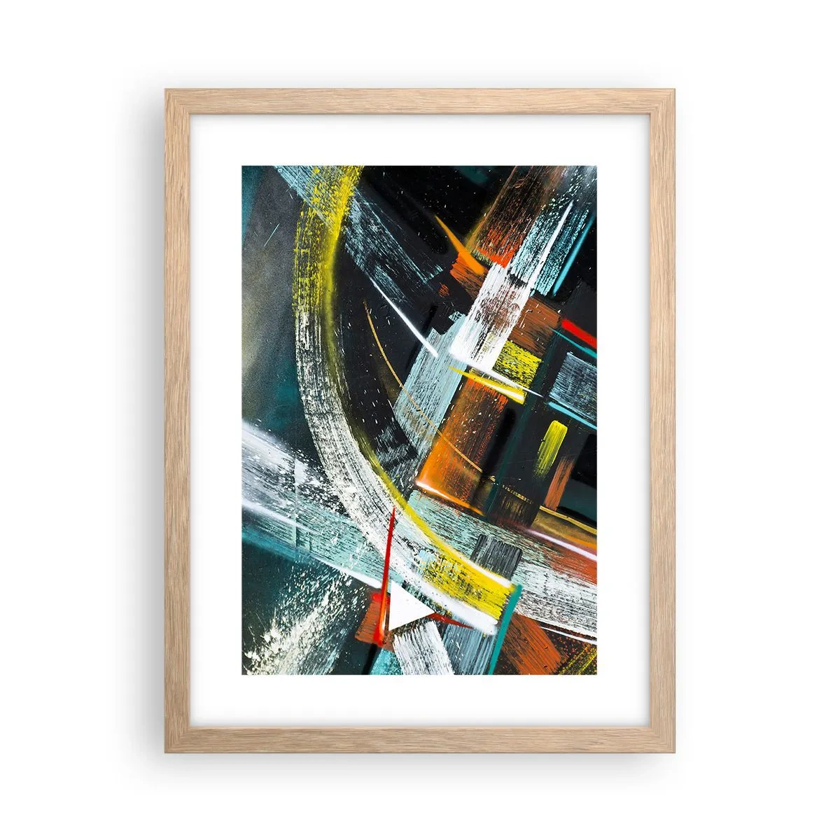 Poster in cornice rovere chiaro - L'energia del movimento - 30x40 cm