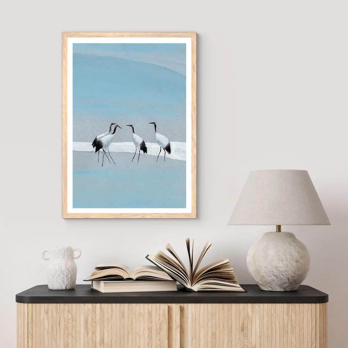 Poster in cornice rovere chiaro - Dopo un giorno rovente - 40x50 cm