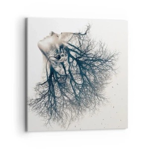 Quadro su tela - Stampe su Tela - In ascolto del sussurro dell'albero - 70x70 cm