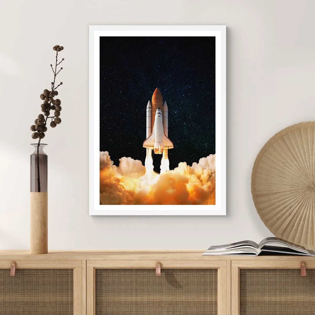 Poster in cornice bianca - Ad astra! - 61x91 cm