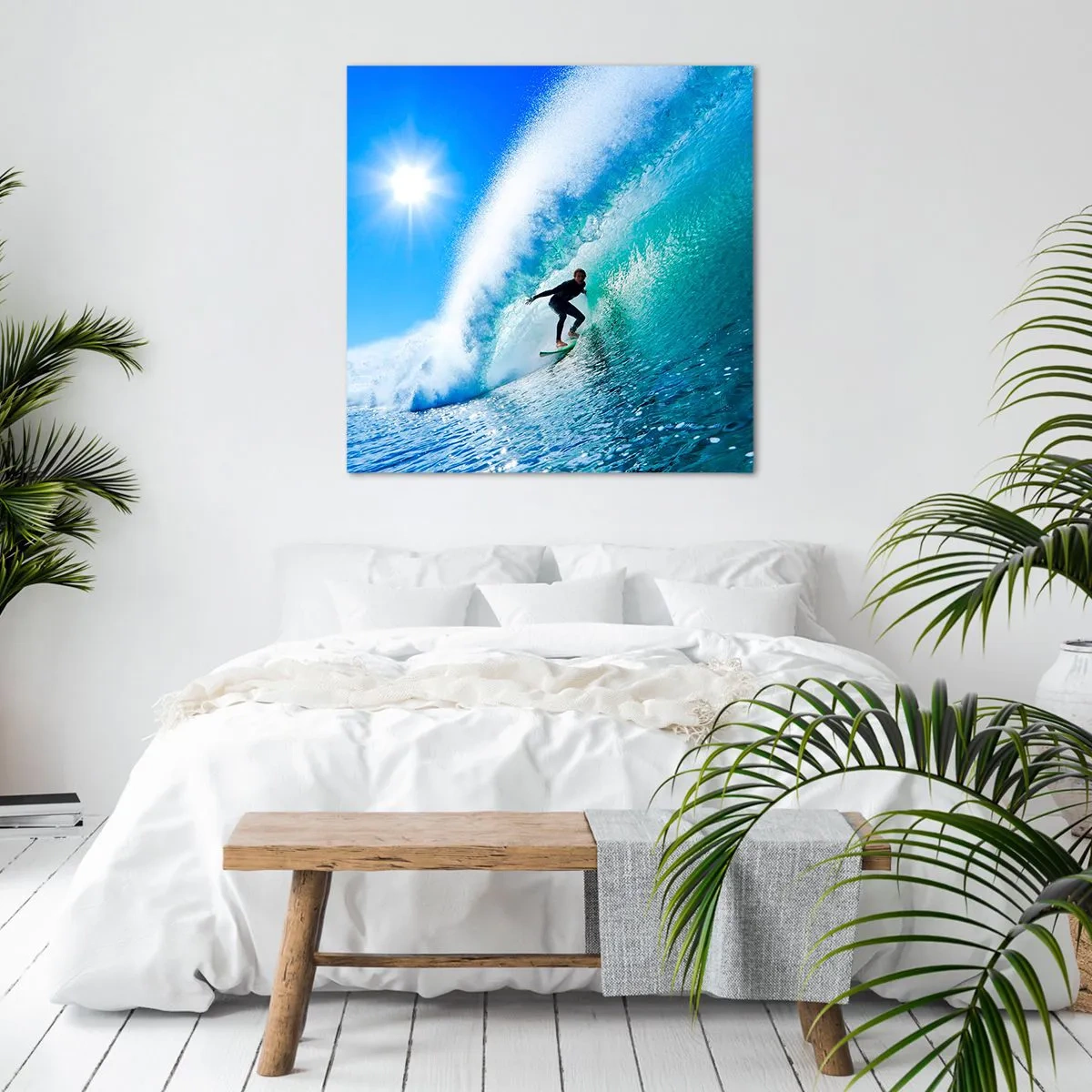 Quadro su tela - Stampe su Tela - Attraverso il grande blu - 40x40 cm
