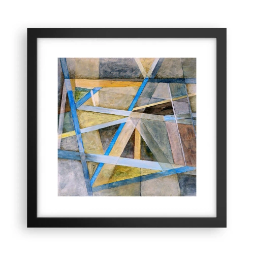 Poster in cornice nera - Dritto o obliquo? - 30x30 cm