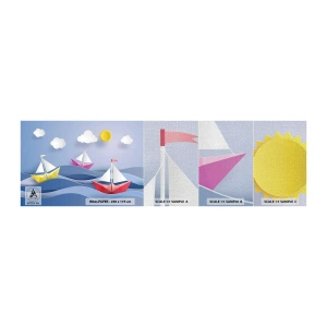 Campione di Fotomurale Premium Canvas - Come è bello dondolare tra le onde - Per bambini, Nautico, Łódź - 100x30 cm