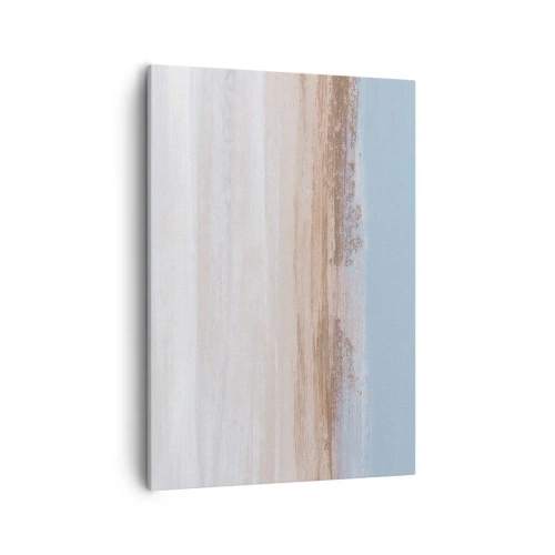 Quadro su tela - Stampe su Tela - Un paesaggio delicato nei toni pastello del blu e del beige - 50x70cm - Paesaggio incerto - Decorazione murale moderna per soggiorno e camera da letto ARTTOR