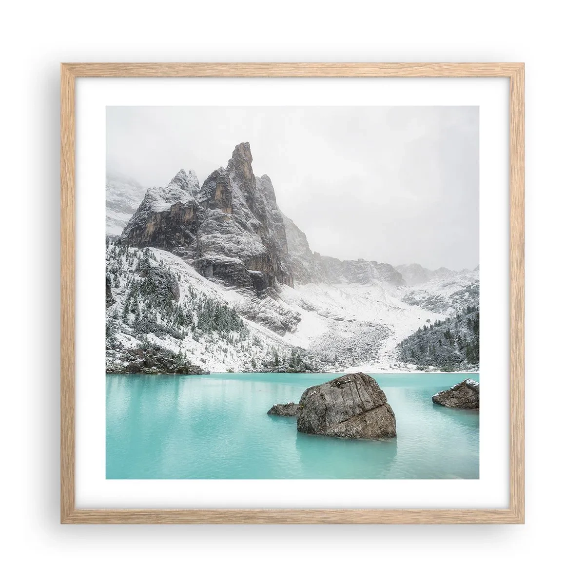 Poster in cornice rovere chiaro - Di guardia - 50x50 cm