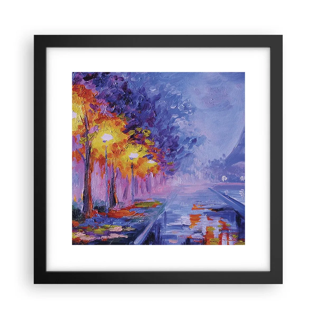 Poster in cornice nera - Passeggiata da sogno - 30x30 cm