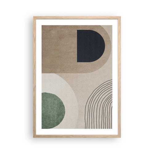 Poster in cornice rovere chiaro - La mitezza dell'ovale - 50x70 cm